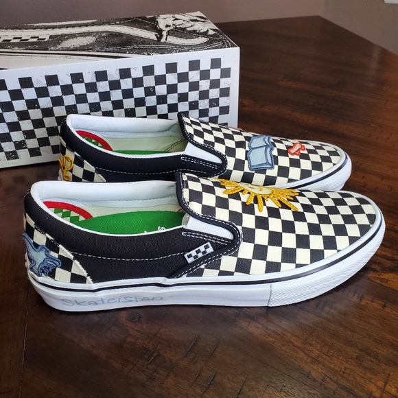 Vans Skate Slip-On Skateistan Checkerboard Men Size 12 - Picture 2 of 12